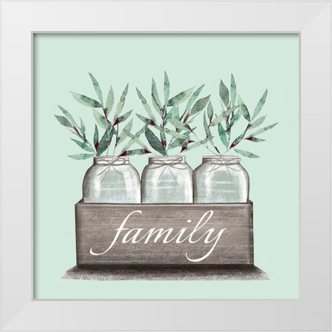 Family White Modern Wood Framed Art Print by Tyndall, Elizabeth