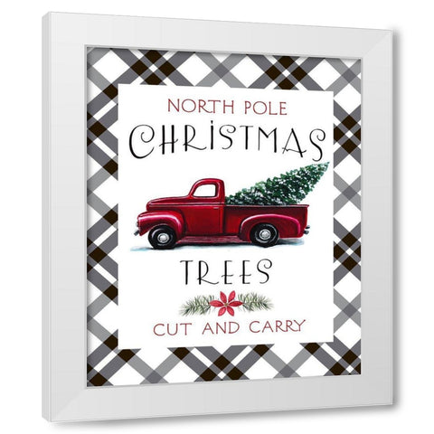 North Pole White Modern Wood Framed Art Print by Tyndall, Elizabeth