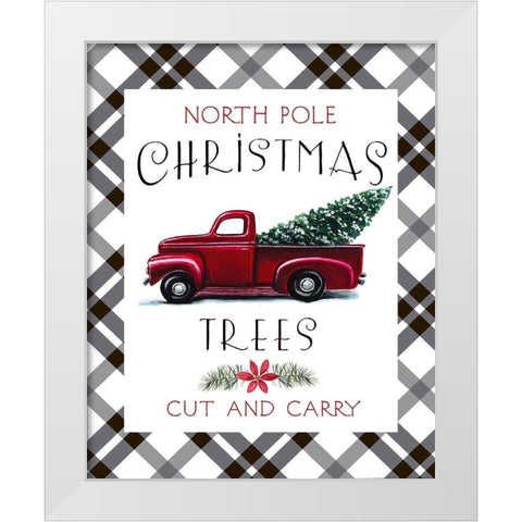 North Pole White Modern Wood Framed Art Print by Tyndall, Elizabeth