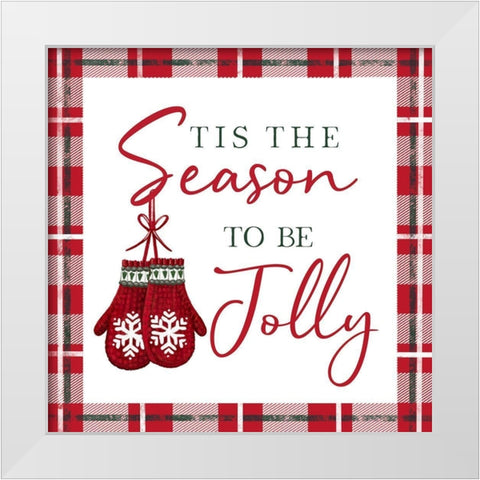 Tis the Season White Modern Wood Framed Art Print by Tyndall, Elizabeth