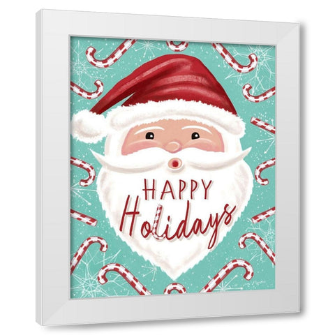 Happy Holidays White Modern Wood Framed Art Print by Tyndall, Elizabeth