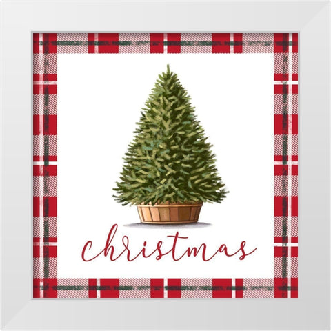 Christmas White Modern Wood Framed Art Print by Tyndall, Elizabeth