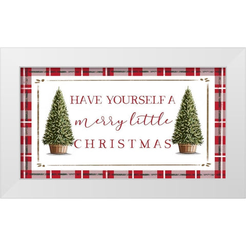 Merry Little Christmas White Modern Wood Framed Art Print by Tyndall, Elizabeth