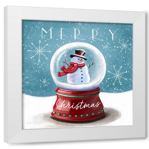 Merry Christmas White Modern Wood Framed Art Print by Tyndall, Elizabeth