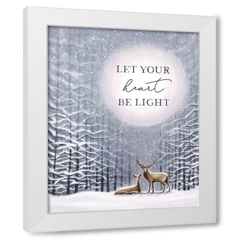 Light Heart White Modern Wood Framed Art Print by Tyndall, Elizabeth