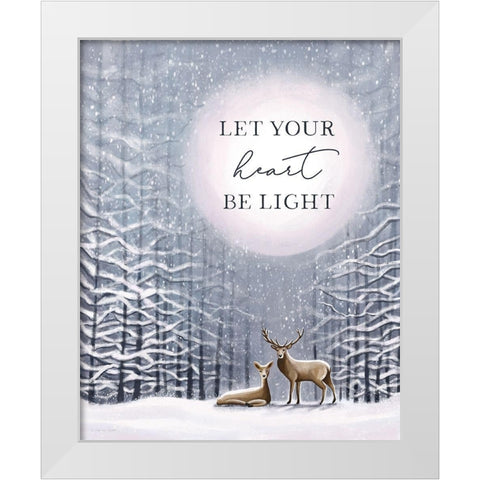 Light Heart White Modern Wood Framed Art Print by Tyndall, Elizabeth