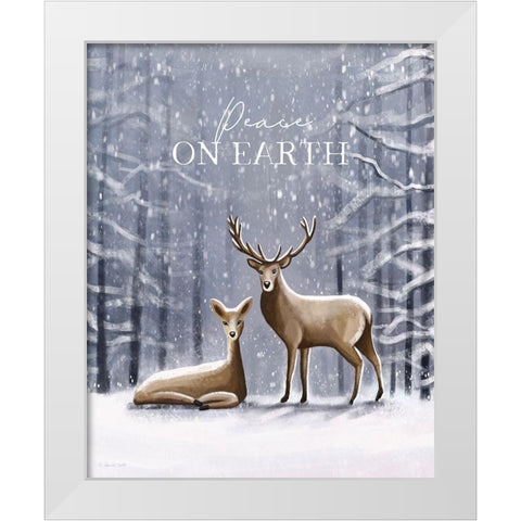 Peace on Earth White Modern Wood Framed Art Print by Tyndall, Elizabeth
