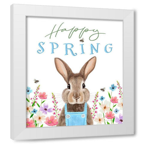 Happy Spring White Modern Wood Framed Art Print by Tyndall, Elizabeth