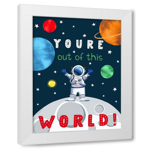 Out of This World White Modern Wood Framed Art Print by Tyndall, Elizabeth