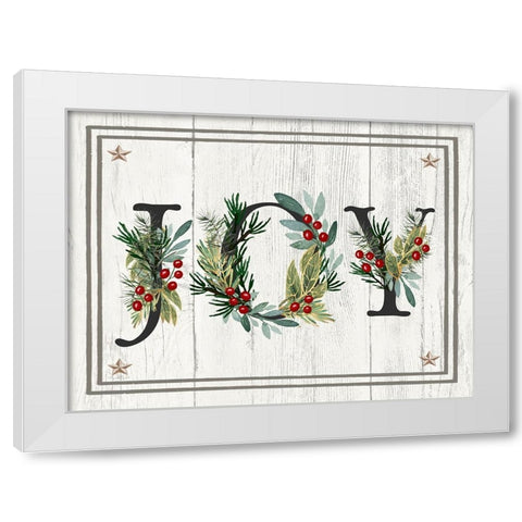 Joy White Modern Wood Framed Art Print by Tyndall, Elizabeth