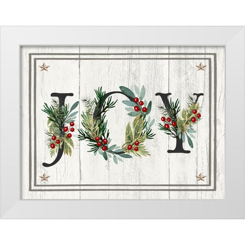 Joy White Modern Wood Framed Art Print by Tyndall, Elizabeth