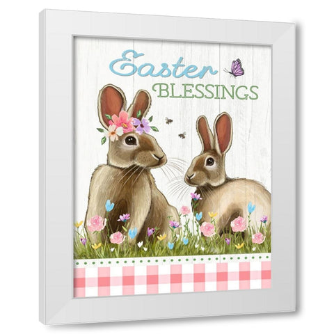 Easter Blessings White Modern Wood Framed Art Print by Tyndall, Elizabeth