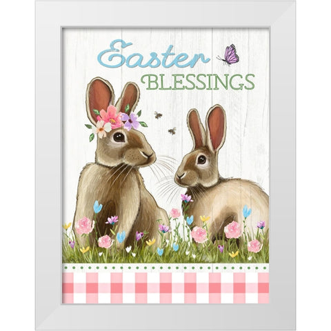 Easter Blessings White Modern Wood Framed Art Print by Tyndall, Elizabeth