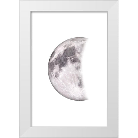 Moon Phases II White Modern Wood Framed Art Print by JJ Design House