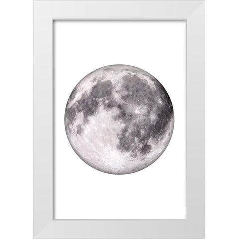 Moon Phases III White Modern Wood Framed Art Print by JJ Design House