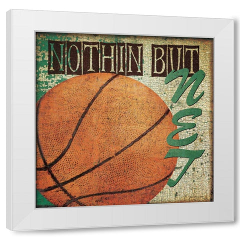 Nothin But Net White Modern Wood Framed Art Print by Moulton, Jo