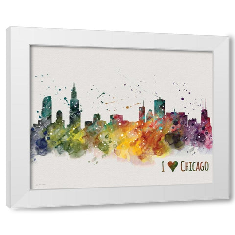 Chicago White Modern Wood Framed Art Print by Moulton, Jo