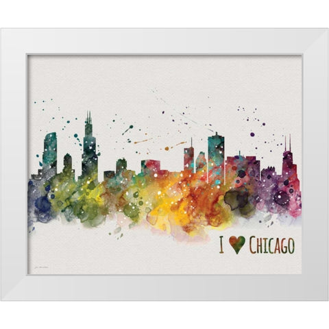 Chicago White Modern Wood Framed Art Print by Moulton, Jo