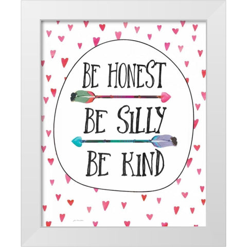 Kind White Modern Wood Framed Art Print by Moulton, Jo