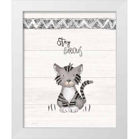 Stay Curious White Modern Wood Framed Art Print by Moulton, Jo