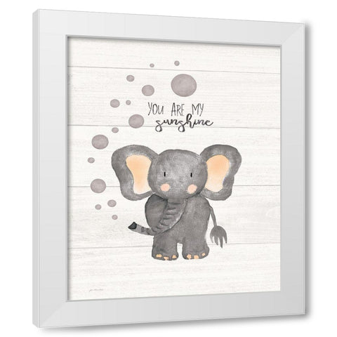 You Are My Sunshine White Modern Wood Framed Art Print by Moulton, Jo