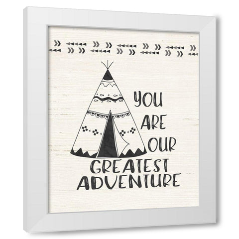 Greatest Adventure White Modern Wood Framed Art Print by Moulton, Jo