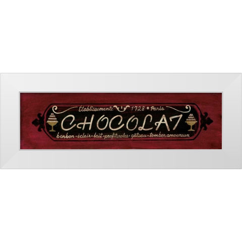 Chocolat White Modern Wood Framed Art Print by Moulton, Jo