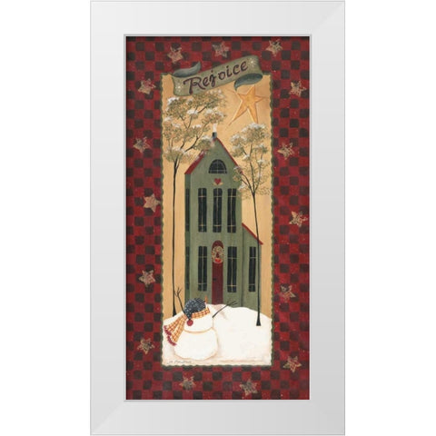 Rejoice White Modern Wood Framed Art Print by Moulton, Jo