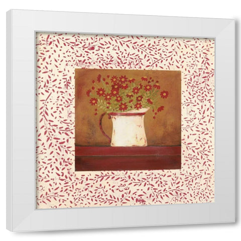 Petit Fleur I White Modern Wood Framed Art Print by Moulton, Jo