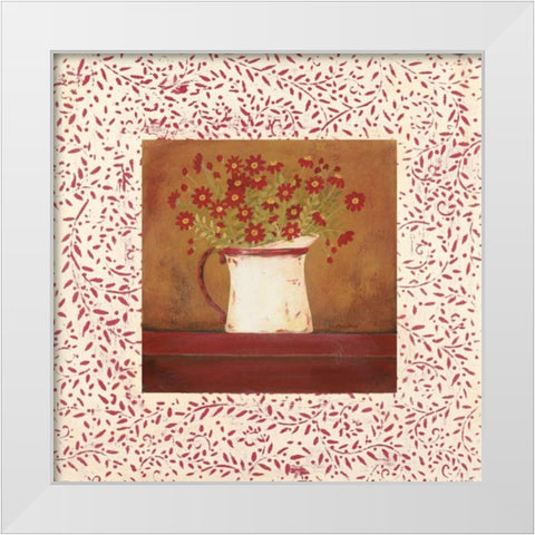 Petit Fleur I White Modern Wood Framed Art Print by Moulton, Jo
