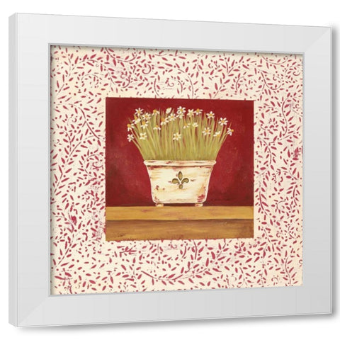 Petit Fleur III White Modern Wood Framed Art Print by Moulton, Jo