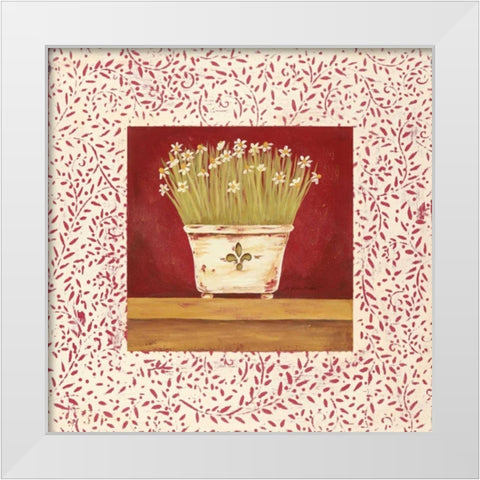 Petit Fleur III White Modern Wood Framed Art Print by Moulton, Jo