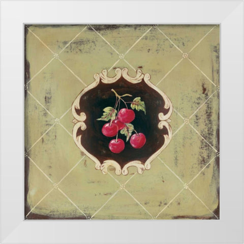 Cherise White Modern Wood Framed Art Print by Moulton, Jo