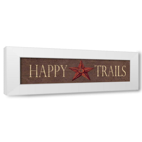 Happy Trails White Modern Wood Framed Art Print by Moulton, Jo