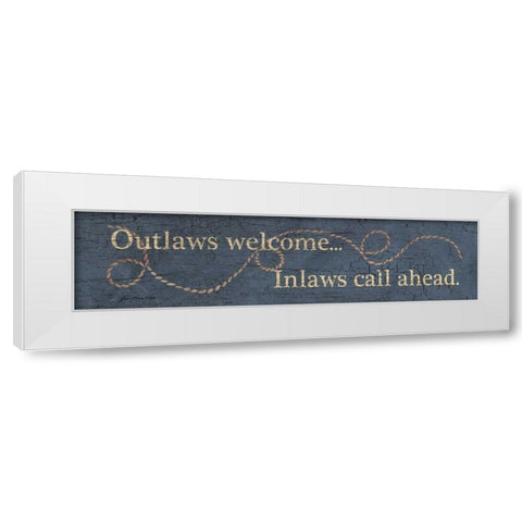 Outlaws White Modern Wood Framed Art Print by Moulton, Jo