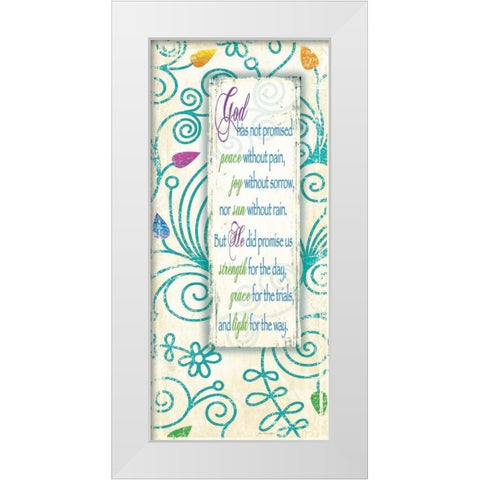 Promise White Modern Wood Framed Art Print by Moulton, Jo