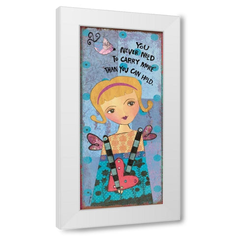 Guardian Angel I White Modern Wood Framed Art Print by Moulton, Jo