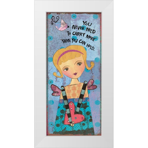 Guardian Angel I White Modern Wood Framed Art Print by Moulton, Jo