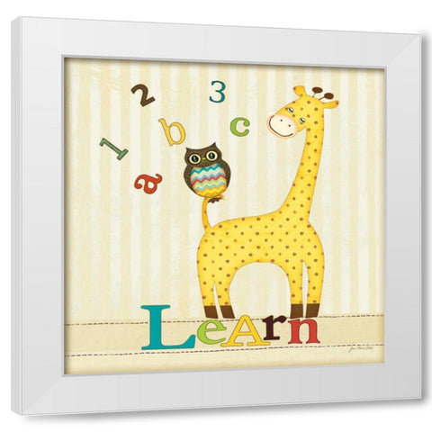 Learn White Modern Wood Framed Art Print by Moulton, Jo