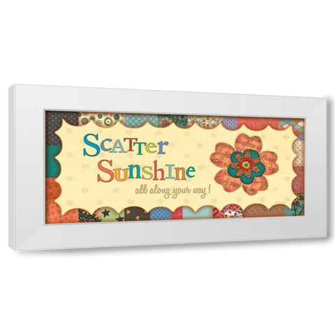 Sunshine All Along White Modern Wood Framed Art Print by Moulton, Jo