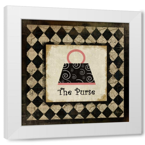 The Purse White Modern Wood Framed Art Print by Pugh, Jennifer