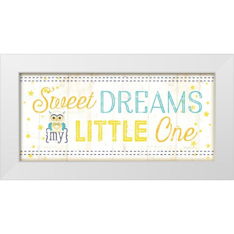 Sweet Dreams My Little One White Modern Wood Framed Art Print by Pugh, Jennifer