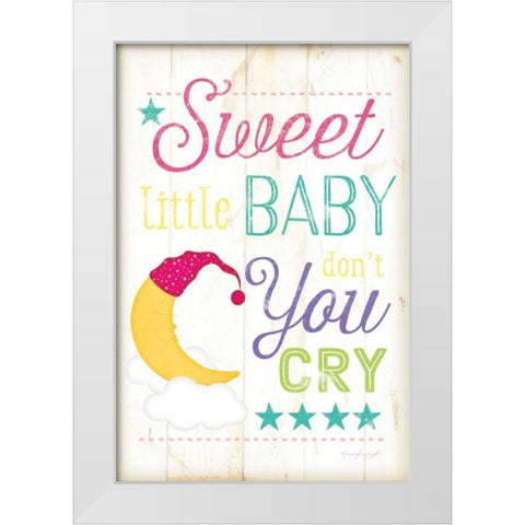 Sweet Little Baby White Modern Wood Framed Art Print by Pugh, Jennifer