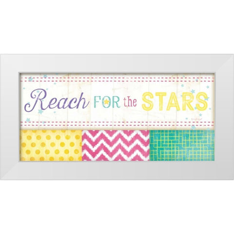 Reach for the Stars White Modern Wood Framed Art Print by Pugh, Jennifer