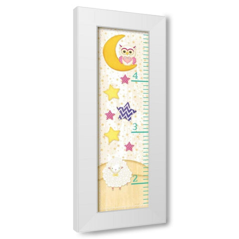 Bedtime Baby Growth Chart White Modern Wood Framed Art Print by Pugh, Jennifer