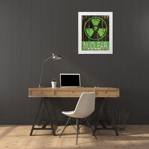 Nuclear White Modern Wood Framed Art Print by Pugh, Jennifer