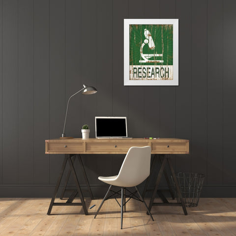 Research White Modern Wood Framed Art Print by Pugh, Jennifer