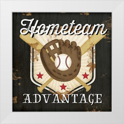Hometeam White Modern Wood Framed Art Print by Pugh, Jennifer