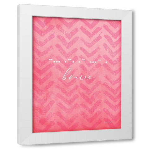 Brave White Modern Wood Framed Art Print by Pugh, Jennifer