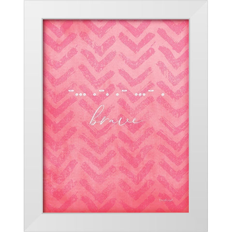 Brave White Modern Wood Framed Art Print by Pugh, Jennifer
